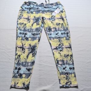 Zoe+ Phoebe Colorful Abstract Print Leggings Size Large